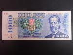 1000 Kč 1985/1993 série U 15 I.deska, kolek tištěný