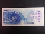 1000 Kč 1985/1993 série U 15 I.deska, kolek tištěný