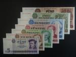 DDR - sada 5, 10, 20, 50, 100, 200, 500 Mark 1975, Grab. DDR 23-27, B301-B307