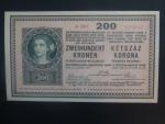200 K 27.10.1918, serie A 2044 s podtiskem na R, vydání MMR