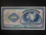 1000 Kč 1932 série A, perf. SPECIMEN svisle vpravo
