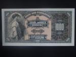 1000 Kč 1932 série A, perf. SPECIMEN svisle vpravo
