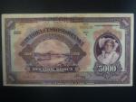 5000 Kč 1920 série A, perf. SPECIMEN