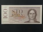 100 Kčs 1951 série A 23, nevydaná, původní exemplář s černomodrým číslovačem, bezvadná kvalita
