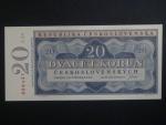 20 Kčs 1953 série A 24, nevydaná, původní exemplář, bezvadná kvalita