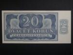 20 Kčs 1953 série A 24, nevydaná, původní exemplář, bezvadná kvalita