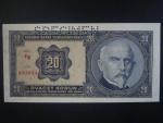 20 Kč 1926 série Fg, perf. SPECIMEN z rubu