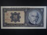 20 Kč 1926 série Ye, perf. SPECIMEN z rubu