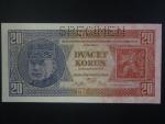 20 Kč 1926 série Hg, perf. SPECIMEN z líce
