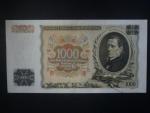 1000 Ks 1934/1939 s přetiskem série J, stopy rzi