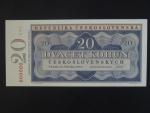 20 Kčs 1953 série A 01 000000 novotisk vydaný STC ve spolupráci s ČNB, papír s vodoznakem, kvalitní tisk, dárkový obal