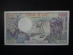 STŘEDNÍ AFRIKA-REPUBLIKA ČAD, 1000 Francs 1980, BNP. B206a, Pi. 7