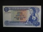 MAURITIUS, 5 Rupees 1967, prefix A12, BNP. B401a, Pi. 30