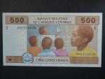 STŘEDOAFRICKÉ STÁTY-ČAD, 500 Francs 2002, BNB. B106Ca, Pi. 406C