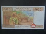 STŘEDOAFRICKÉ STÁTY-ČAD, 500 Francs 2002, BNB. B106Ca, Pi. 406C