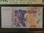 ZÁPADNÍ AFRIKA, BURKINA FASO, 10000 Francs 2017 C, BNB. B124Cq, Pi. 318Cq, PMG66