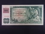 100 Kč 1961/1993 série R 76, kolek, široký číslovač 1c