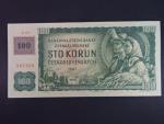 100 Kč 1961/1993 série X 09,  kolek, I.vydání, číslovač 1c, vodoznak 13
