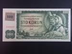 100 Kč 1961/1993 série G 80, kolek, II.vydání, číslovač 1c