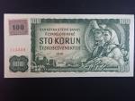 100 Kč 1961/1993 série M 21, kolek, přelepená série