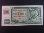 100 Kč 1961/1993 série D 33, kolek, natrž. v horním okraji 1 cm