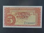 5 Kčs 1945 série X/V, perf. 