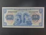 Vydání pro Berlín, 10 Deutsche Mark 1949 série R/P s přetiskem B, Ros. 259, Grab. WBZ-26a
