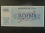 1000 Tolarjev 1990, BNB. B209as, Pi. 9, s přetiskem SPECIMEN, anulát