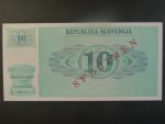 10 Tolarjev 1990, BNB. B204as1, Pi. 4, s přetiskem SPECIMEN, anulát