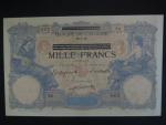 TUNIS, 1000 Francs 1942-1943 (Německá okupace WW2), BNB. Algeria B221a, Pi. 31