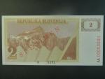 2 Tolarjev 1990, BNB. B202as1, Pi. 2, s přetiskem SPECIMEN, anulát