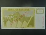 1 Tolar 1990, BNB. B201as1, Pi. 1, s přetiskem SPECIMEN, anulát