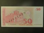 50 Denars 1993, BNB. B203as, Pi. 11, s přetiskem SPECIMEN