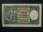 100 Ks 1940 II.vydání, kolkovaná série F8, perf. SPECIMEN nahoře