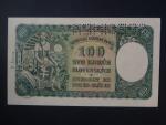 100 Ks 1940 II.vydání, série A 6, 1x perf. SPECIMEN nahoře