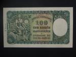 100 Ks 1940 II.vydání, série D 4, 1x perf. SPECIMEN nahoře
