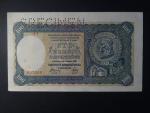 100 Ks 1940 II.vydání, série A 9, 1x perf. SPECIMEN nahoře