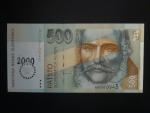 500 Sk 1993 série A (2000), přítisk Bi-milénium, CHYBOTISK - velký posun přítisku