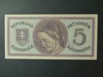 5 Ks 1945 série D 026, perf. SPECIMEN dole