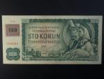 100 Kč 1961/1993 série R 25, kolek, úzký číslovač 1a