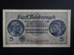 vydání pro obsazené území 1939-45, 5 Reichsmark série H, Ros. ZWK-4a
