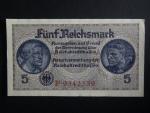 vydání pro obsazené území 1939-45, 5 Reichsmark série P, Ros. ZWK-4a