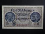 vydání pro obsazené území 1939-45, 5 Reichsmark série N, Ros. ZWK-4a