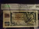 100 Kč 1961/1993 série D 35, kolek, PMG 66