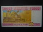STŘEDOAFRICKÉ STÁTY-KAMERUN, 2000 Francs 2002 U, BNB. B108Ud1, Pi. 208U