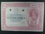 5000 Kč 1919, nejzachovanější známý kus, oboustranná