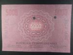 5000 Kč 1919, nejzachovanější známý kus, oboustranná
