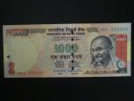 INDIE, 1000 Rupees 2014, prefix 3BA 555555, BNB. B291d1, Pi. 107