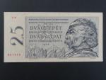 25 Kčs 1958 série S 01 s perf. 3md do obloučku
