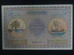 MALEDIVY, 5 Rufiyaa 1947 série A, BNB. B104a, Pi. 4